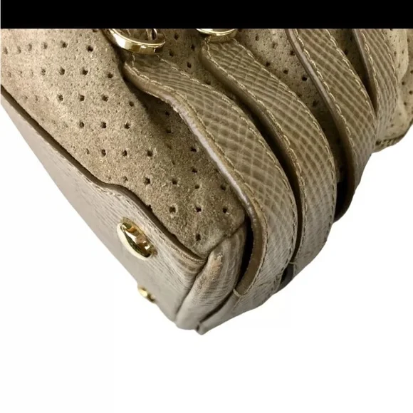 Jimmy Choo Silver Tan PythonTop Handle Bag - Picture 12 of 13